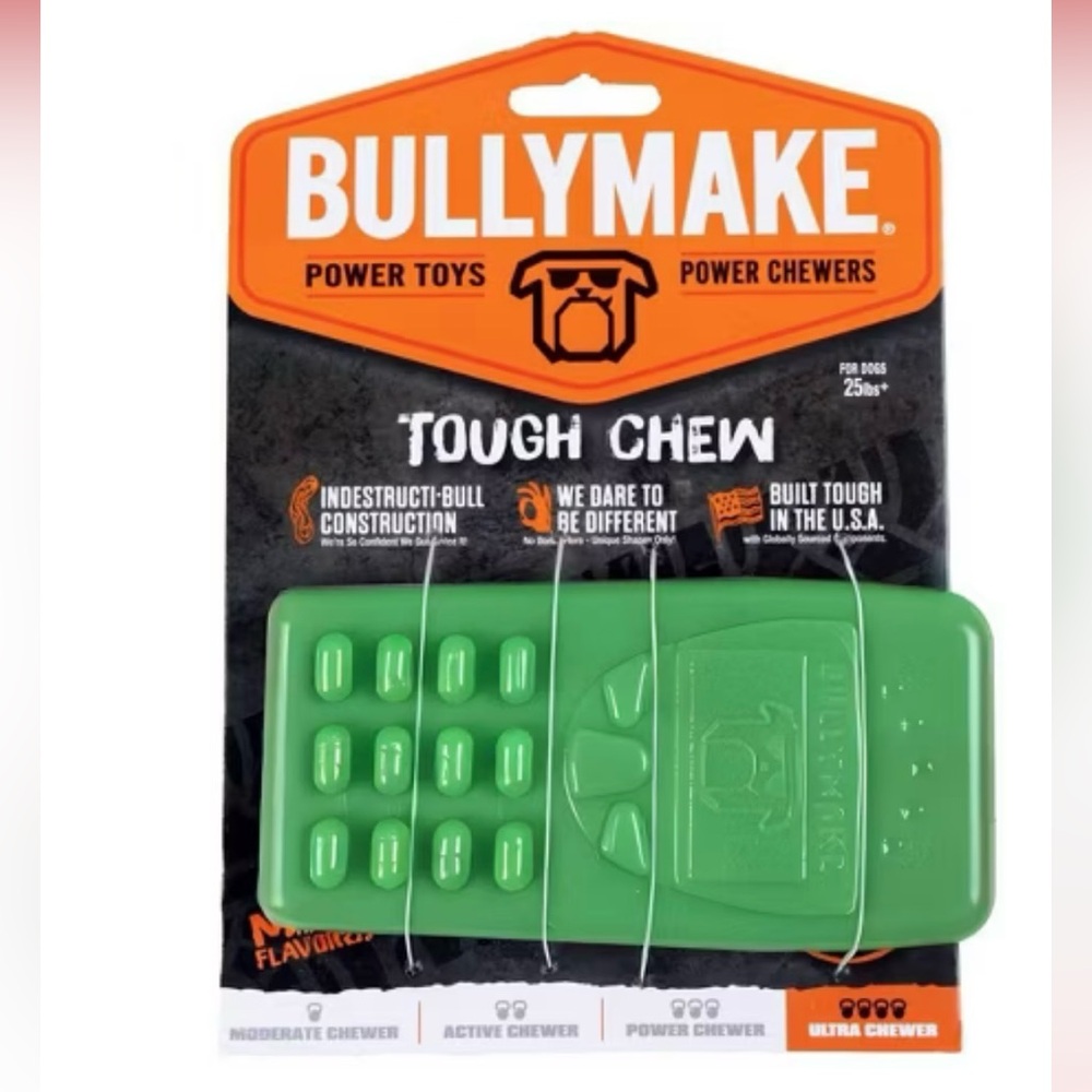 Bullymake Tough Chew Dog Toy - Green Phone